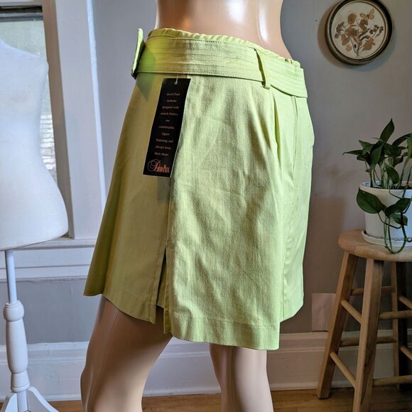 NWT Vintage 1990s David Paul Mini Skort Green Skirt Tennis Golf Size 6 - Picture 5 of 9